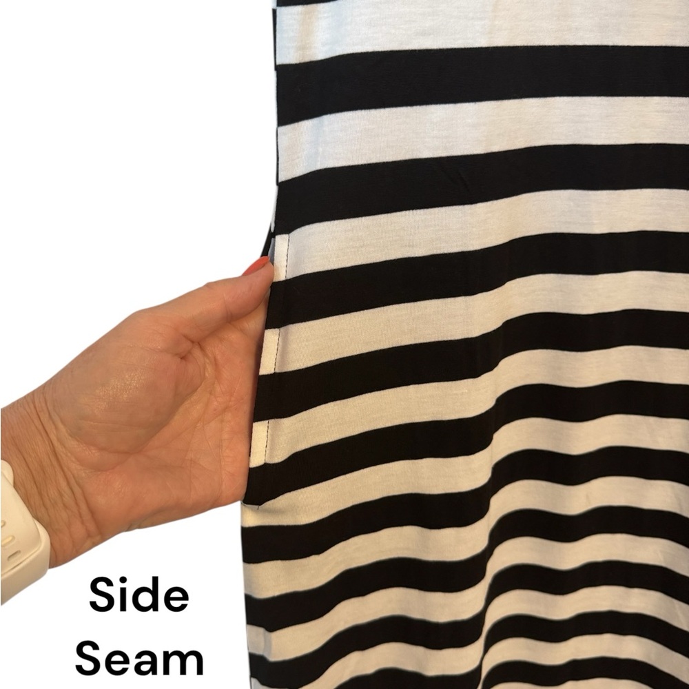 NWT  BLACK/WHITE  CASUAL SUMMER DRESS  SMALL    #CL - Picture 6 of 10